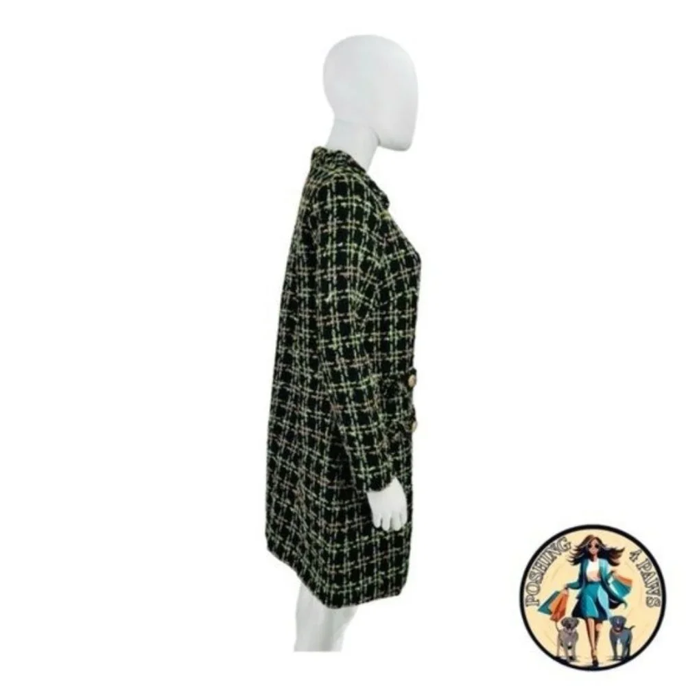 Tuckernuck NEW Holly Tinsel Tweed Long Sleeve Retro Black Jackie Dress Size S - Picture 9 of 14